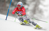 Fifth placed after first run Kathrin Hoelzl of Germany skiing in first run of Women giant slalom race of Audi FIS alpine skiing World Cup in Maribor, Slovenia. Giant slalom race of Women Audi FIS Alpine skiing World Cup 2009-10 was held in Maribor, Slovenia, on 16th of January 2010.
