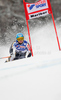 Tanja Poutiainen of Finland skiing in first run of Women giant slalom race of Audi FIS alpine skiing World Cup in Maribor, Slovenia. Giant slalom race of Women Audi FIS Alpine skiing World Cup 2009-10 was held in Maribor, Slovenia, on 16th of January 2010.

