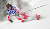 Leader after first run Kathrin Zettel of Austria skiing in first run of Women giant slalom race of Audi FIS alpine skiing World Cup in Maribor, Slovenia. Giant slalom race of Women Audi FIS Alpine skiing World Cup 2009-10 was held in Maribor, Slovenia, on 16th of January 2010.
