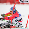 Sixth after first run Viktoria Rebensburg of Germany skiing in first run of Women giant slalom race of Audi FIS alpine skiing World Cup in Maribor, Slovenia. Giant slalom race of Women Audi FIS Alpine skiing World Cup 2009-10 was held in Maribor, Slovenia, on 16th of January 2010.

