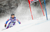 Tessa Worley of France skiing in first run of Women giant slalom race of Audi FIS alpine skiing World Cup in Maribor, Slovenia. Giant slalom race of Women Audi FIS Alpine skiing World Cup 2009-10 was held in Maribor, Slovenia, on 16th of January 2010.
