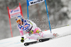 Second after first run Lindsey Vonn of USA skiing in first run of Women giant slalom race of Audi FIS alpine skiing World Cup in Maribor, Slovenia. Giant slalom race of Women Audi FIS Alpine skiing World Cup 2009-10 was held in Maribor, Slovenia, on 16th of January 2010.
