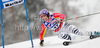 Fourth after first run Maria Riesch of Germany skiing in first run of Women giant slalom race of Audi FIS alpine skiing World Cup in Maribor, Slovenia. Giant slalom race of Women Audi FIS Alpine skiing World Cup 2009-10 was held in Maribor, Slovenia, on 16th of January 2010.
