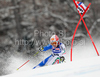 Nicole Gius of Italy skiing in first run of Women giant slalom race of Audi FIS alpine skiing World Cup in Maribor, Slovenia. Giant slalom race of Women Audi FIS Alpine skiing World Cup 2009-10 was held in Maribor, Slovenia, on 16th of January 2010.
