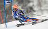 Emelie Wikstroem of Sweden skiing in first run of Women giant slalom race of Audi FIS alpine skiing World Cup in Maribor, Slovenia. Giant slalom race of Women Audi FIS Alpine skiing World Cup 2009-10 was held in Maribor, Slovenia, on 16th of January 2010.
