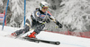 Sanni Leinonen of Finland skiing in first run of Women giant slalom race of Audi FIS alpine skiing World Cup in Maribor, Slovenia. Giant slalom race of Women Audi FIS Alpine skiing World Cup 2009-10 was held in Maribor, Slovenia, on 16th of January 2010.
