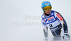 Tanja Poutiainen of Finland reacts in finish of second run of Women giant slalom race of Audi FIS alpine skiing World Cup in Maribor, Slovenia. Giant slalom race of Women Audi FIS Alpine skiing World Cup 2009-10 was held in Maribor, Slovenia, on 16th of January 2010.
