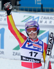 Second placed Maria Riesch of Germany reacts in finish of second run of Women giant slalom race of Audi FIS alpine skiing World Cup in Maribor, Slovenia. Giant slalom race of Women Audi FIS Alpine skiing World Cup 2009-10 was held in Maribor, Slovenia, on 16th of January 2010.
