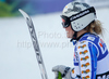 Third placed Anja Paerson of Sweden reacts in finish of second run of Women giant slalom race of Audi FIS alpine skiing World Cup in Maribor, Slovenia. Giant slalom race of Women Audi FIS Alpine skiing World Cup 2009-10 was held in Maribor, Slovenia, on 16th of January 2010.
