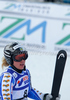 Third placed Anja Paerson of Sweden reacts in finish of second run of Women giant slalom race of Audi FIS alpine skiing World Cup in Maribor, Slovenia. Giant slalom race of Women Audi FIS Alpine skiing World Cup 2009-10 was held in Maribor, Slovenia, on 16th of January 2010.
