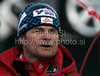 Head coach of Austrian team, Herbert Mandl in finish of second run of Women giant slalom race of Audi FIS alpine skiing World Cup in Maribor, Slovenia. Giant slalom race of Women Audi FIS Alpine skiing World Cup 2009-10 was held in Maribor, Slovenia, on 16th of January 2010.
