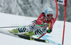 Fourth placed Kathrin Hoelzl of Germany skiing in second run of Women giant slalom race of Audi FIS alpine skiing World Cup in Maribor, Slovenia. Giant slalom race of Women Audi FIS Alpine skiing World Cup 2009-10 was held in Maribor, Slovenia, on 16th of January 2010.
