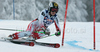 Winner Kathrin Zettel of Austria skiing in second run of Women giant slalom race of Audi FIS alpine skiing World Cup in Maribor, Slovenia. Giant slalom race of Women Audi FIS Alpine skiing World Cup 2009-10 was held in Maribor, Slovenia, on 16th of January 2010.
