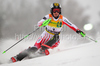 Second after first run Kathrin Zettel of Austria skiing in first run of Women slalom race of Audi FIS alpine skiing World Cup in Maribor, Slovenia. Slalom race of Women Audi FIS Alpine skiing World Cup 2009-10 was held in Maribor, Slovenia, on 17th of January 2010.
