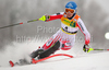 Leader after first run Marlies Schild of Austria skiing in first run of Women slalom race of Audi FIS alpine skiing World Cup in Maribor, Slovenia. Slalom race of Women Audi FIS Alpine skiing World Cup 2009-10 was held in Maribor, Slovenia, on 17th of January 2010.
