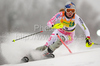 Lindsey Vonn of USA skiing in first run of Women slalom race of Audi FIS alpine skiing World Cup in Maribor, Slovenia. Slalom race of Women Audi FIS Alpine skiing World Cup 2009-10 was held in Maribor, Slovenia, on 17th of January 2010.

