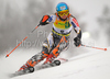 Seventh placed after first run Tanja Poutiainen of Finland skiing in first run of Women slalom race of Audi FIS alpine skiing World Cup in Maribor, Slovenia. Slalom race of Women Audi FIS Alpine skiing World Cup 2009-10 was held in Maribor, Slovenia, on 17th of January 2010.
