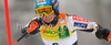 Seventh placed after first run Tanja Poutiainen of Finland skiing in first run of Women slalom race of Audi FIS alpine skiing World Cup in Maribor, Slovenia. Slalom race of Women Audi FIS Alpine skiing World Cup 2009-10 was held in Maribor, Slovenia, on 17th of January 2010.
