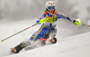 Fourth after first run Maria Pietilae-Holmner of Sweden skiing in first run of Women slalom race of Audi FIS alpine skiing World Cup in Maribor, Slovenia. Slalom race of Women Audi FIS Alpine skiing World Cup 2009-10 was held in Maribor, Slovenia, on 17th of January 2010.
