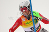 Fanny Chmelar of Germany skiing in first run of Women slalom race of Audi FIS alpine skiing World Cup in Maribor, Slovenia. Slalom race of Women Audi FIS Alpine skiing World Cup 2009-10 was held in Maribor, Slovenia, on 17th of January 2010.
