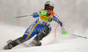 Anja Paerson of Sweden skiing in first run of Women slalom race of Audi FIS alpine skiing World Cup in Maribor, Slovenia. Slalom race of Women Audi FIS Alpine skiing World Cup 2009-10 was held in Maribor, Slovenia, on 17th of January 2010.
