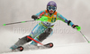 Ninth after first run Tina Maze of Slovenia skiing in first run of Women slalom race of Audi FIS alpine skiing World Cup in Maribor, Slovenia. Slalom race of Women Audi FIS Alpine skiing World Cup 2009-10 was held in Maribor, Slovenia, on 17th of January 2010.
