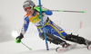 Therese Borssen of Sweden skiing in first run of Women slalom race of Audi FIS alpine skiing World Cup in Maribor, Slovenia. Slalom race of Women Audi FIS Alpine skiing World Cup 2009-10 was held in Maribor, Slovenia, on 17th of January 2010.
