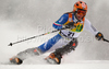 Chiara Costazza of Italy skiing in first run of Women slalom race of Audi FIS alpine skiing World Cup in Maribor, Slovenia. Slalom race of Women Audi FIS Alpine skiing World Cup 2009-10 was held in Maribor, Slovenia, on 17th of January 2010.
