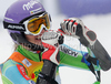Second placed Tina Maze of Slovenia reacts in finish of second run of Women slalom race of Audi FIS alpine skiing World Cup in Maribor, Slovenia. Slalom race of Women Audi FIS Alpine skiing World Cup 2009-10 was held in Maribor, Slovenia, on 17th of January 2010.

