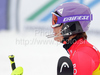 Third placed Maria Riesch of Germany reacts in finish of second run of Women slalom race of Audi FIS alpine skiing World Cup in Maribor, Slovenia. Slalom race of Women Audi FIS Alpine skiing World Cup 2009-10 was held in Maribor, Slovenia, on 17th of January 2010.
