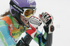 Second placed Tina Maze of Slovenia reacts in finish of second run of Women slalom race of Audi FIS alpine skiing World Cup in Maribor, Slovenia. Slalom race of Women Audi FIS Alpine skiing World Cup 2009-10 was held in Maribor, Slovenia, on 17th of January 2010.
