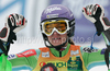 Second placed Tina Maze of Slovenia reacts in finish of second run of Women slalom race of Audi FIS alpine skiing World Cup in Maribor, Slovenia. Slalom race of Women Audi FIS Alpine skiing World Cup 2009-10 was held in Maribor, Slovenia, on 17th of January 2010.

