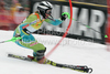 Marusa Ferk of Slovenia skiing in second run of Women slalom race of Audi FIS alpine skiing World Cup in Maribor, Slovenia. Slalom race of Women Audi FIS Alpine skiing World Cup 2009-10 was held in Maribor, Slovenia, on 17th of January 2010.
