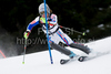 Julien Lizeroux (FRA) attacks a control gate while competing in the mens Hahnenkamm slalom race part of the  70th Hahnenkamm Rennen race weekend, which is a fixture on the 2009/10 Audi FIS Alpine Skiing World Cup. Slalom race of men Audi FIS Alpine skiing World cup was held in Kitzbuhel, Austria, on 24th of January 2010.

