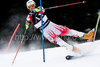 Manfred Pranger (AUT) attacks a control gate while competing in the mens Hahnenkamm slalom race part of the  70th Hahnenkamm Rennen race weekend, which is a fixture on the 2009/10 Audi FIS Alpine Skiing World Cup. Slalom race of men Audi FIS Alpine skiing World cup was held in Kitzbuhel, Austria, on 24th of January 2010.
