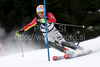 Felix Neureuther (GER) attacks a control gate while competing in the mens Hahnenkamm slalom race part of the  70th Hahnenkamm Rennen race weekend, which is a fixture on the 2009/10 Audi FIS Alpine Skiing World Cup. Slalom race of men Audi FIS Alpine skiing World cup was held in Kitzbuhel, Austria, on 24th of January 2010.
