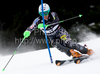 Ted Ligety (USA) attacks a control gate while competing in the mens Hahnenkamm slalom race part of the  70th Hahnenkamm Rennen race weekend, which is a fixture on the 2009/10 Audi FIS Alpine Skiing World Cup. Slalom race of men Audi FIS Alpine skiing World cup was held in Kitzbuhel, Austria, on 24th of January 2010.
