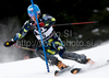 Lars Elton Myhre (NOR) attacks a control gate while competing in the mens Hahnenkamm slalom race part of the  70th Hahnenkamm Rennen race weekend, which is a fixture on the 2009/10 Audi FIS Alpine Skiing World Cup. Slalom race of men Audi FIS Alpine skiing World cup was held in Kitzbuhel, Austria, on 24th of January 2010.
