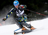 Lars Elton Myhre (NOR) attacks a control gate while competing in the mens Hahnenkamm slalom race part of the  70th Hahnenkamm Rennen race weekend, which is a fixture on the 2009/10 Audi FIS Alpine Skiing World Cup. Slalom race of men Audi FIS Alpine skiing World cup was held in Kitzbuhel, Austria, on 24th of January 2010.
