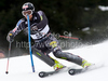 Jimmy Cochran (USA) attacks a control gate while competing in the mens Hahnenkamm slalom race part of the  70th Hahnenkamm Rennen race weekend, which is a fixture on the 2009/10 Audi FIS Alpine Skiing World Cup. Slalom race of men Audi FIS Alpine skiing World cup was held in Kitzbuhel, Austria, on 24th of January 2010.
