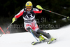 Patrick Bechter (AUT) attacks a control gate while competing in the mens Hahnenkamm slalom race part of the  70th Hahnenkamm Rennen race weekend, which is a fixture on the 2009/10 Audi FIS Alpine Skiing World Cup. Slalom race of men Audi FIS Alpine skiing World cup was held in Kitzbuhel, Austria, on 24th of January 2010.
