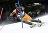 Paul Stutz (CAN) attacks a control gate while competing in the mens Hahnenkamm slalom race part of the  70th Hahnenkamm Rennen race weekend, which is a fixture on the 2009/10 Audi FIS Alpine Skiing World Cup. Slalom race of men Audi FIS Alpine skiing World cup was held in Kitzbuhel, Austria, on 24th of January 2010.
