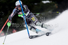 Tim Kelly (USA) attacks a control gate while competing in the mens Hahnenkamm slalom race part of the  70th Hahnenkamm Rennen race weekend, which is a fixture on the 2009/10 Audi FIS Alpine Skiing World Cup. Slalom race of men Audi FIS Alpine skiing World cup was held in Kitzbuhel, Austria, on 24th of January 2010.
