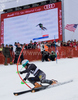 Ted Ligety (USA) attacks a control gate while competing in the mens Hahnenkamm slalom race part of the  70th Hahnenkamm Rennen race weekend, which is a fixture on the 2009/10 Audi FIS Alpine Skiing World Cup. Slalom race of men Audi FIS Alpine skiing World cup was held in Kitzbuhel, Austria, on 24th of January 2010.
