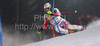 Leader after first run Manfred Pranger of Austria skiing in first run of Men Night slalom race of Audi FIS alpine skiing World Cup in Schladming, Austria. Slalom race of Men Audi FIS Alpine skiing World Cup 2009-10 was held in Schladming, Austria, on 26th of January 2010.

