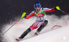 Fourth after first run Benjamin Raich of Austria skiing in first run of Men Night slalom race of Audi FIS alpine skiing World Cup in Schladming, Austria. Slalom race of Men Audi FIS Alpine skiing World Cup 2009-10 was held in Schladming, Austria, on 26th of January 2010.
