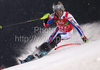 Eight after first run Julien Lizeroux of France skiing in first run of Men Night slalom race of Audi FIS alpine skiing World Cup in Schladming, Austria. Slalom race of Men Audi FIS Alpine skiing World Cup 2009-10 was held in Schladming, Austria, on 26th of January 2010.
