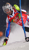 Eight after first run Julien Lizeroux of France skiing in first run of Men Night slalom race of Audi FIS alpine skiing World Cup in Schladming, Austria. Slalom race of Men Audi FIS Alpine skiing World Cup 2009-10 was held in Schladming, Austria, on 26th of January 2010.
