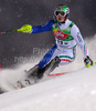 Giuliano Razzoli of Italy skiing in first run of Men Night slalom race of Audi FIS alpine skiing World Cup in Schladming, Austria. Slalom race of Men Audi FIS Alpine skiing World Cup 2009-10 was held in Schladming, Austria, on 26th of January 2010.
