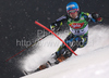 Lars Elton Myhre of Norway skiing in first run of Men Night slalom race of Audi FIS alpine skiing World Cup in Schladming, Austria. Slalom race of Men Audi FIS Alpine skiing World Cup 2009-10 was held in Schladming, Austria, on 26th of January 2010.
